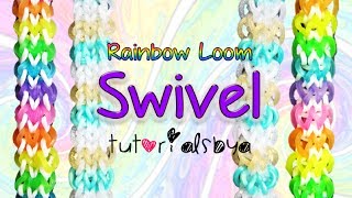 NEW REVERSIBLE Swivel Rainbow Loom Bracelet Tutorial  How To [upl. by Flossie]