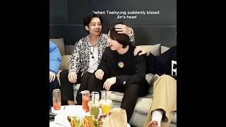 Jungkook reaction to Tae kissing jin ❤️😘kimseokjin jungkooktrends taebts vjinkook btsarmy [upl. by Electra296]