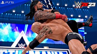 WWE 2K23  The Rock vs Roman Reigns On PS5  4K 60FPS  ps5 8xofficial wwe2k23 [upl. by Ynnavoig]