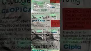 Clopidogrel 75 mg tablet [upl. by Gibeon529]