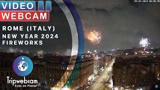 Capodanno 2024 a Roma Fuochi dartificio dalle webcam [upl. by Craggie821]