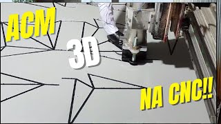 ACM 3D para FACHADA na Router cnc modelo IR1525 cnc cnccutting cncrouter cvdicasbrasil [upl. by Laup371]