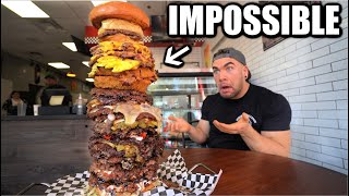 ONLY 25 MINUTES UNDEFEATED BURGER CHALLENGE WITH 30 MEAT PATTIES  Joel Hansen [upl. by Clayborn]