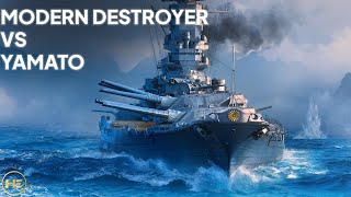 Yamato Battleship Vs Modern Destroyer [upl. by Jeunesse]