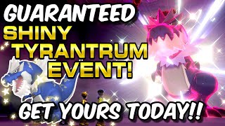 SHINY TYRANTRUM EVENT Get a GUARANTEED SHINY TYRANTRUM in Pokemon Sword and Shield Today [upl. by Mihe]