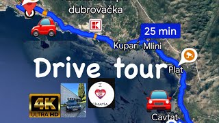 DRIVE TOUR 🚗 CAVTAT  DUBROVNIK 🇭🇷 4k [upl. by Howland]