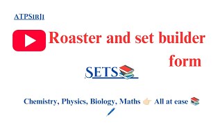 class 11 Maths  Sets  Roaster and Set Builder form [upl. by Nylessoj692]