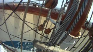 bark europa bowsprit and skysail with a go pro [upl. by Rraval]