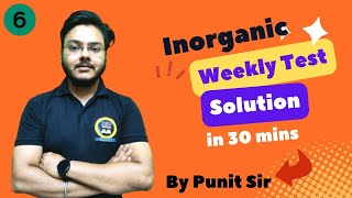 Weekly test of Inorganic Chemistry  BSP Pharmacy  Date 29102023 live with Punit Sir [upl. by Ahsenrac]