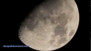 Moon Setting with Canon 550D Tamron 70300mm lens [upl. by Asirahc]