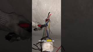 Let’s compare this method of wire connection with using Wago connectors electrician electrian [upl. by Agace]