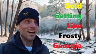 Frozen Georgia LIVE GOLD PANNING Yahoola Creek Park  Dahlonega GA Episode 8 [upl. by Aehc]