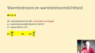 Warmtestroom en de warmtestroomdichtheid  voorbeeldopgave warmteweerstand Uwaarde kwaarde [upl. by Dalston]