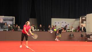 Anastasia Pavlyuchenkova training session  Porsche Tennis Grand Prix 2012 [upl. by Mattah740]