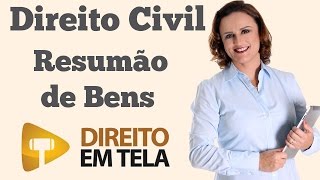 RESUMÃO de Bens  Art 79 ao 97 do Código Civil [upl. by Nylad]