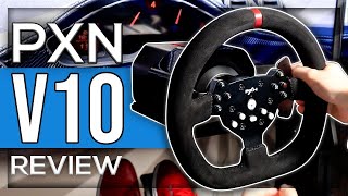 PXN V10 Review  The NEWEST EntryLevel Force Feedback Wheel [upl. by Georgetta]