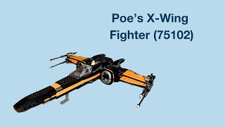 Building Lego Star Wars  Poes XWing Fighter 75102 [upl. by Agnew979]