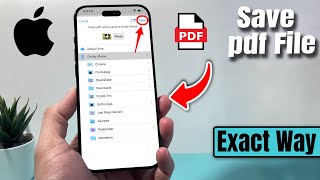 How to Save pdf file in iPhone  Full Guide [upl. by Pucida]