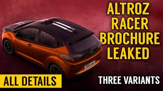 New altroz racer launch date confirmed and brochure revealed  All details  altroz racer variants [upl. by Adriaens]