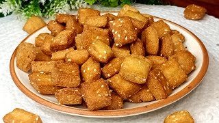 Tea Time Snacks Recipe  Storable Snacks  Instant Snacks Recipe  Sesame Flour Snacks Recipe [upl. by Anitsrhc703]