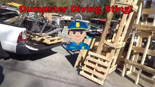 Dumpster Diving Cops Pallet Wood and Scrap Metal Adventures [upl. by Monie]