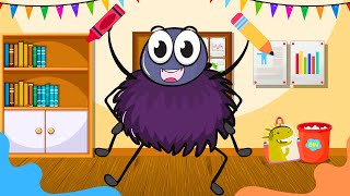 The Itsy Bitsy Spider Goes To School 🍎✏️  Learning amp Singing For Kids  Tune Tots Songs [upl. by Turnheim591]