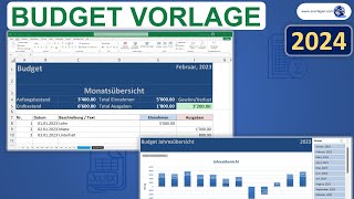 Budget Excel Vorlage Tutorial Anleitung [upl. by Ordway492]