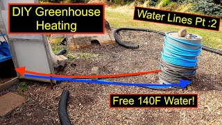 DIY Winter Greenhouse Heater Jean Pain Compost Heating  Water Lines PT  2 2425 winter [upl. by Amrac]