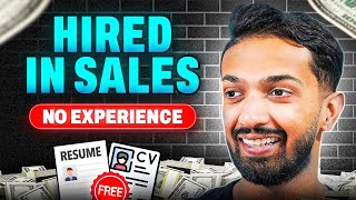 How To Get A Sales Job With No Experience Free Resume and CV [upl. by Kelam]