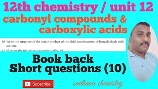 12th chemistryunit 12carbonyl compounds amp carboxylic acids book back question number 10 [upl. by Odele554]