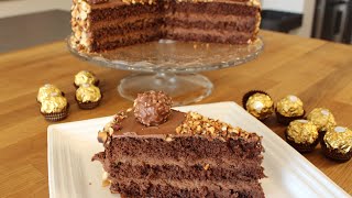 Ferrero ROCHERTorte  Ferrero RocherCake  leckere SchokoladenSahneTorte  Sallys Welt [upl. by Couture]