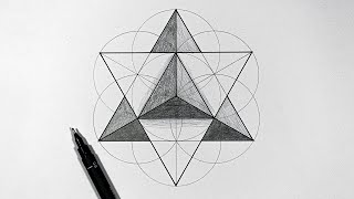 Drawing a Star Tetrahedron  Real Time Sacred Geometry Tutorial [upl. by Eicak]