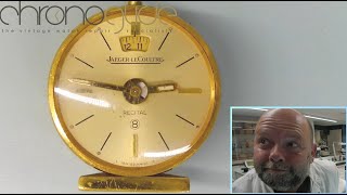 Gorgeous Jaeger LeCoultre JLC alarm desk clock Uncut Live stream [upl. by Eneles]