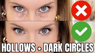 HIDE DARK CIRCLES amp HOLLOW UNDER EYES If You’re Not a Youtuber  This WORKS [upl. by Marcelia]