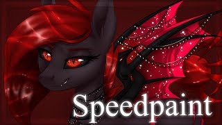 Vampire Pony  Commission  Speedpaint [upl. by Eileek]