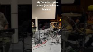 Drums Shivamani jamming with pavan my favourite rhythm player 🥁🥁 [upl. by Purington]