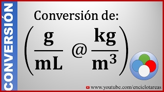 Convertir de gmL a kgm³  Conversión de unidad [upl. by Alol]