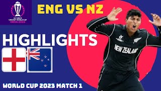 England vs New Zealand World Cup 2023 full match Highlights today 2023  Eng vs NZ WC Highlights [upl. by Sudnak]