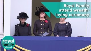 Royal Family attend wreathlaying ceremony [upl. by Emirej]