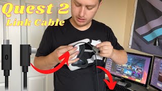 Quest 2 VR Link Cable  Guide of How to Set It Up Connect it  and Use It [upl. by Tekcirk]