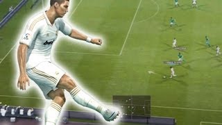 PES 2013 Demo  Passes Manuais e Belos Gols [upl. by Larcher]