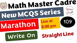 Math Master Cadre  Straight Line  Most Important MCQs Ch11 New Classes mastercadre [upl. by Ryter]