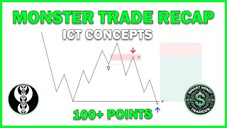 100 Point MONSTER Trade Breakdown  ICT Concepts [upl. by Eicul]