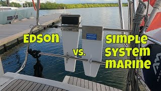 Outboard Rail Mount Bracket Review Edson vs Simple System Marine’s Better Bracket [upl. by Assirrac]