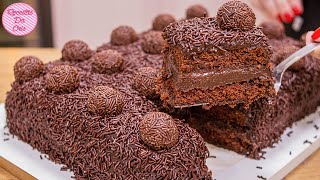 BOLO DE BRIGADEIRO RECHEADO 6 QUILOS  PARA INICIANTES  FÁCIL DE FAZER  RECEITAS DA CRIS [upl. by Hammock37]