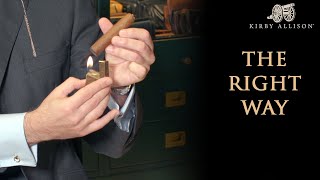 How To Properly Light A Cigar  With Davidoff of London [upl. by Leunamne288]