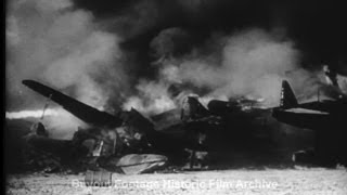 Historic Archival Stock Footage WWII  US Army Tank Destroy Japanese War Planes [upl. by Caiaphas]