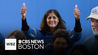 Astronaut Suni Williams runs Falmouth Road Race on treadmill in space [upl. by On]