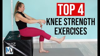 4 Best Knee Strengthening Exercises  Easy Home Workout [upl. by Alilak]