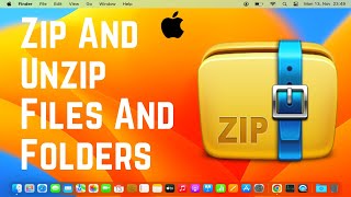 How To Zip And Unzip Files And Folders On Mac  How to Create and Open Zip Files on macOS [upl. by Sabu942]